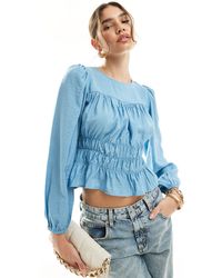 Vero Moda - Long Sleeved Ruched Smock Top - Lyst