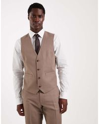 ASOS - Slim Linen-rich Suit Waistcoat - Lyst
