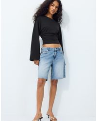Stradivarius - Long Sleeve Fitted Waist T-shirt - Lyst
