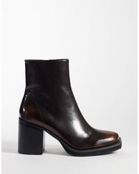 ASOS - Bottes à talons zippées à bout biseauté - Lyst