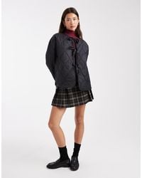 Vero Moda - Tie Front Quilted Jacket - Lyst