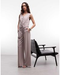 AllSaints - Aleida Wide Leg Suit Trouser - Lyst