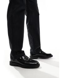 Jack & Jones - Mocassini College Neri Con Suola Spessa - Lyst