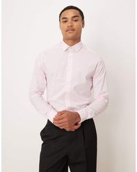ASOS - Slim Fit Smart Shirt With Texture - Lyst