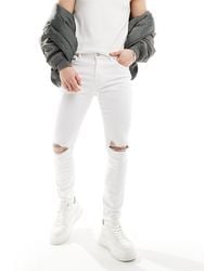 ASOS - Spray On Jeans With Power-stretch And Rips - Lyst