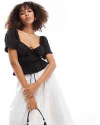 ASOS - Puff Sleeve Top - Lyst
