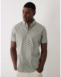 Threadbare - Short Sleeve Shirt With Palm Tree Print - Lyst