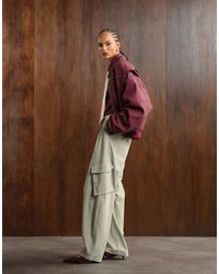 ASOS - Pantalon bouffant fonctionnel habillé - sauge - Lyst