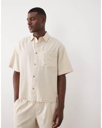 ASOS - Boxy Oversized Shirt With Linen - Lyst