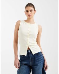Brave Soul - Button Down Tank Top - Lyst