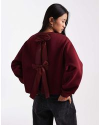 Miss Selfridge - Bow Back Sweatshirt - Lyst