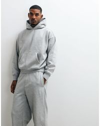 Weekday - Sweat à capuche coupe carrée oversize en jersey épais - chiné - Lyst
