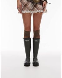 Barbour - Abbey Tall Wellington Boot With Logo Detail - Lyst
