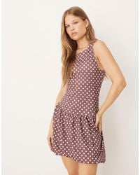ASOS - Polka Dot Bubble Hem Mini Dress - Lyst
