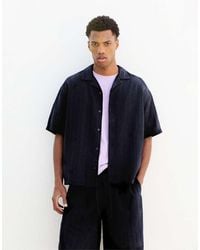 Pull&Bear - Short Sleeve Textured Shirt - Lyst