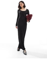 ONLY - Tie Front Maxi Dress - Lyst