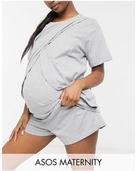 ASOS - Asos design maternity – mix & match – pyjama-shorts aus jersey - Lyst
