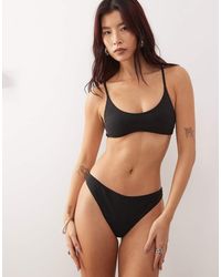Weekday - Crinkle Scoop Neck Bikini Top - Lyst