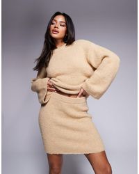 ASOS - – minirock aus wollmix - Lyst