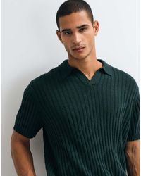 ASOS - Oversized Knit Ribbed Texture Polo - Lyst