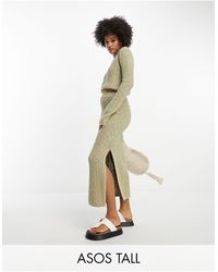 ASOS - Asos Design Tall Knitted Maxi Skirt - Lyst