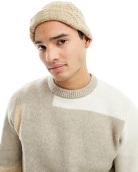 ASOS - Lambs Wool Cable Knit Beanie - Lyst