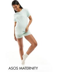 ASOS - Asos design maternity – mix & match – gerippte pyjama-shorts - Lyst