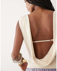 Abercrombie & Fitch - Cowl Back Slinky Top With - Lyst