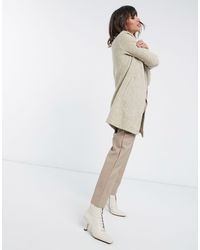 Vero Moda Cappotto spazzolato grigio