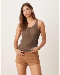 Mango - Knitted Vest Top - Lyst