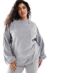 ASOS - Asos Design Curve Lounge Mix & Match Fleece Sweat - Lyst