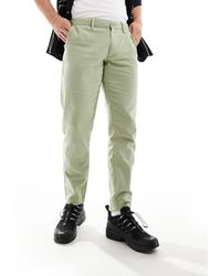 ASOS - Tapered Linen Chino Pants - Lyst