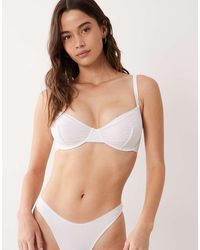 ASOS - Fuller Bust Yara Rib Underwire Bra With Mesh Binding - Lyst