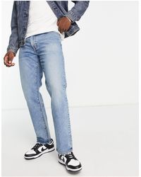 Abercrombie & Fitch - Jeans dritti con lavaggio medio vintage leggermente invecchiati - Lyst