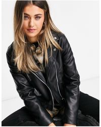 leather biker jacket asos