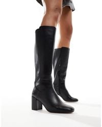 ALDO - – satori – kniehohe, elastische stiefel aus em leder mit weitem bein - Lyst