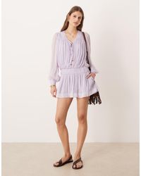 Free People - Sunbeam Long Sleeve Mini Dress - Lyst