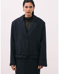 ASOS - Tailored Super Oversized Belted Hem Blazer - Lyst