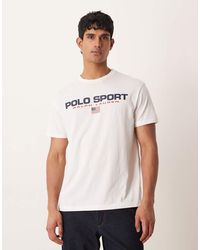 Polo Ralph Lauren - Sport Flag Logo Chest Print T-shirt Classic Fit - Lyst