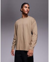 ASOS - Oversized Heavyweight Long Sleeve T-shirt With Cuff Detailing - Lyst