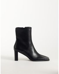 ASOS - Romeo Square Toe Heeled Ankle Boots - Lyst
