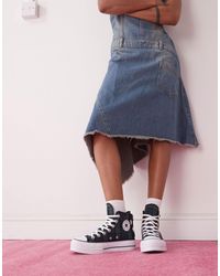 Converse - Chuck taylor all star hi lift - baskets montantes à carreaux écossais - et vert - Lyst