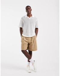 ASOS - Relaxed Short Sleeve Knitted Mesh Notch Neck Polo - Lyst