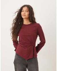 ASOS - Knot Detail Long Sleeve Top - Lyst
