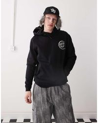Santa Cruz - Sudadera Negra Con Capucha Y Estampado Gráfico En La Espalda Del Media Luna Y Logo Half Moon De - Lyst