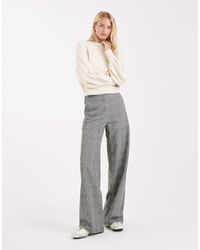 ASOS - Asos design tall – elegante hose mit lockerem, geradem schnitt und hahnentrittmuster - Lyst