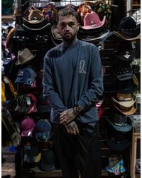 TOPMAN - Mason Newman X Relaxed Fit Long Sleeve T-shirt With Cowboy Boot Front And Back Print - Lyst