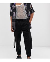 Black jogger Cargos With Long Tape Black jogger Cargos With Long Tape