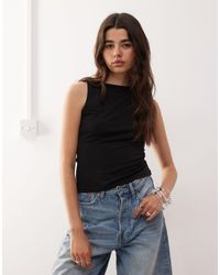 Weekday - Strappy Boat Neck Top - Lyst