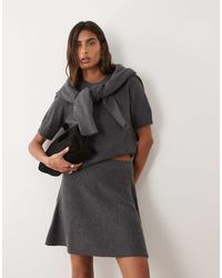 ASOS - Mini Skirt With Wool - Lyst